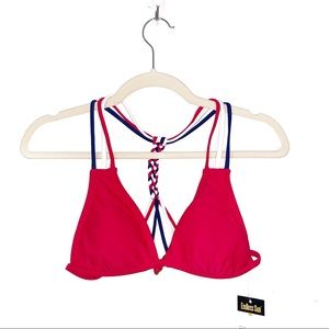 Endless Sun Braided American Flag Bikini Top